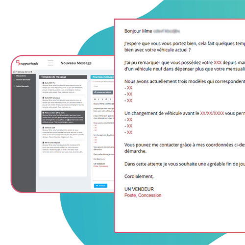 Bibliothèque de réponses e-mail prédéfinies sur UpYourLeads